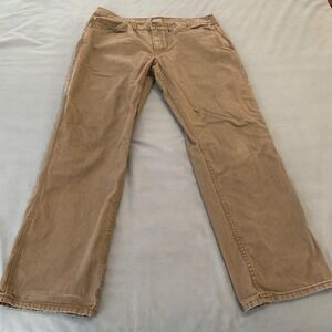 C.E. Schmidt Workwear Pants Mens 38x34 Brown Canvas Carpenter Workwear Relaxed